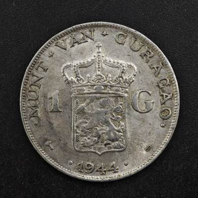 【淘币小摊】实时拍第八百三十八拍   散币银币场   满百包邮可预留二周 每周一统一发货   - 库拉索1944年1盾银币参考银价142