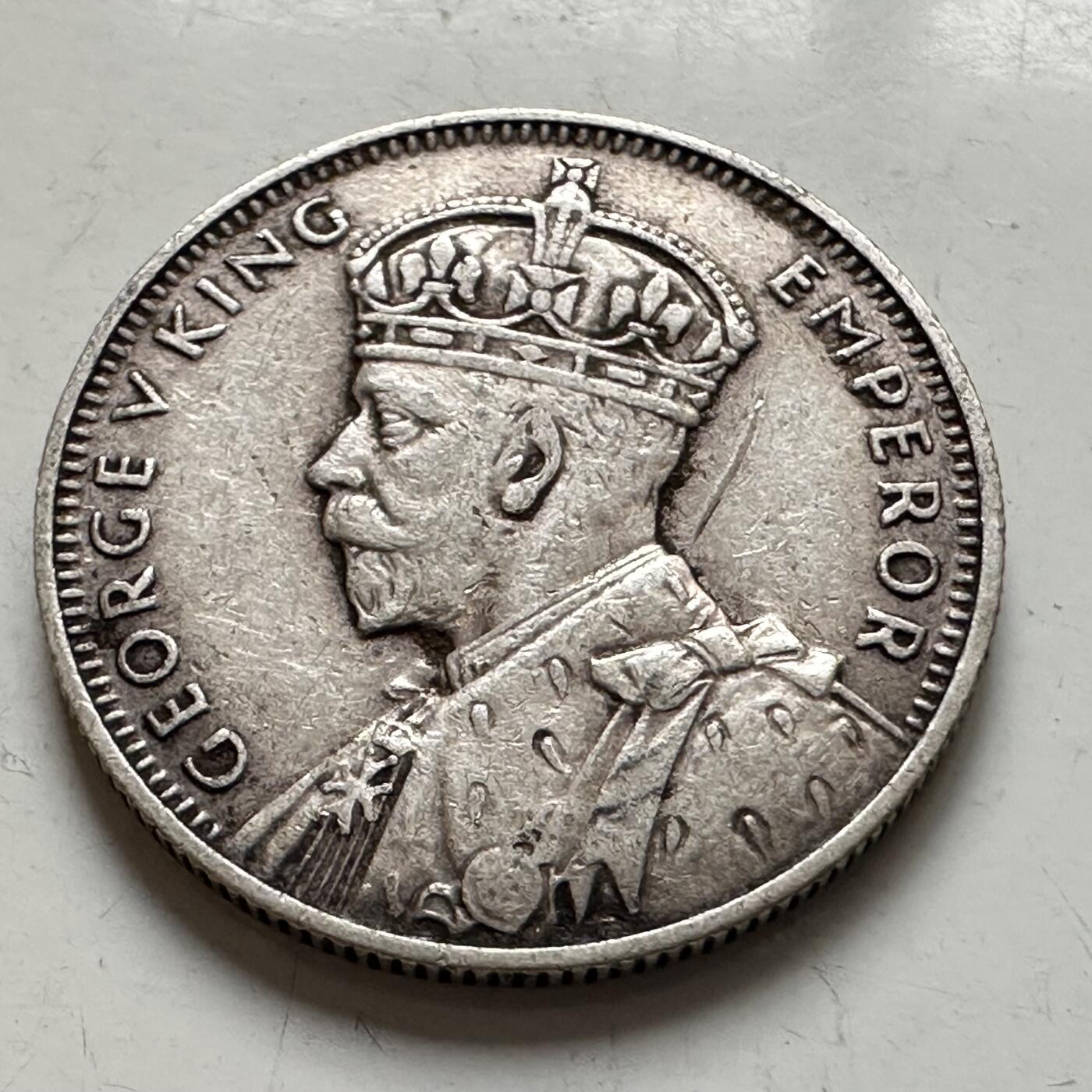 🌹外币初藏🌹🐯2026年第1场  每周二四六晚8️⃣点 接代拍 英属毛里求斯1934年1/4卢比银币