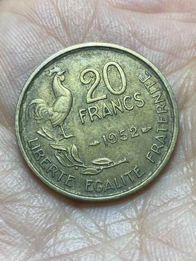2026年第二场(总第一百七十一场）外国好品散币场(免佣金) - 法兰西第四共和国1952年20法郎(4 plumes–四羽版)