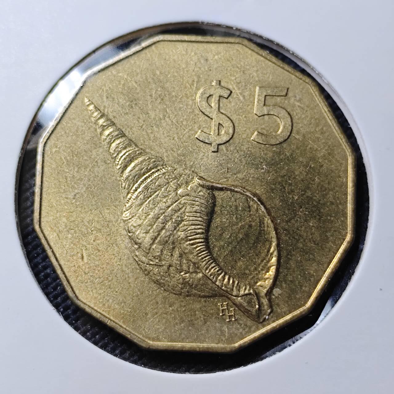 KK钱币收藏小铺 《套币 好品/批量散币专场》  2月预留时间 周末发货  库克5元 海螺 好品