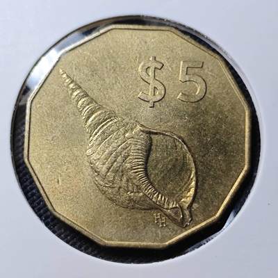 KK钱币收藏小铺 《套币 好品/批量散币专场》  2月预留时间 周末发货 -  库克5元 海螺 好品