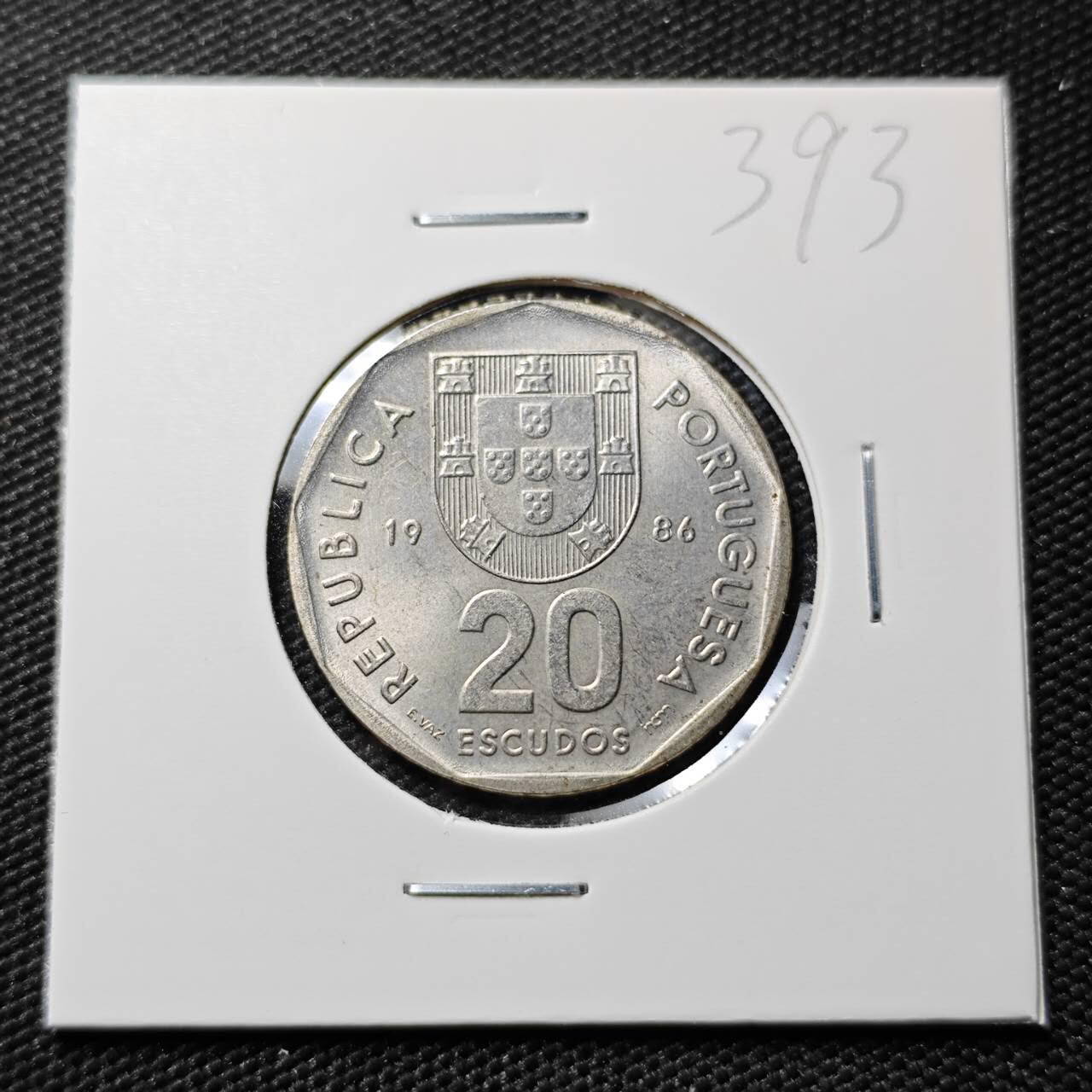 KK钱币收藏小铺 《套币 好品/批量散币专场》  2月预留时间 周末发货  1986葡萄牙20埃斯库多 好品