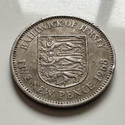 🌹外币初藏🌹🐯2026年第1场  每周二四六晚8️⃣点 接代拍 - 泽西岛1968年五便士