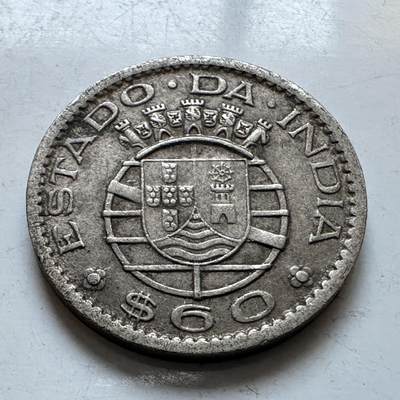 🌹外币初藏🌹🐯2026年第1场  每周二四六晚8️⃣点 接代拍 - 葡属印度 果阿地区，1959年60分