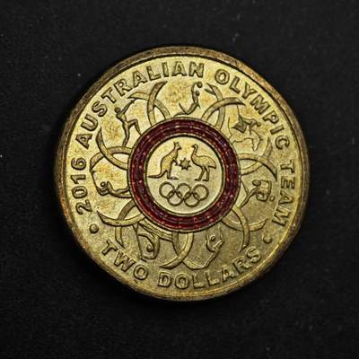【淘币小摊】实时拍第八百三十八拍   散币银币场   满百包邮可预留二周 每周一统一发货   - 澳大利亚2016年奥运会2元纪念币