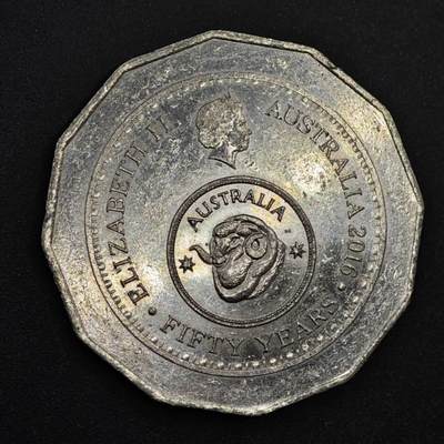 【淘币小摊】实时拍第八百三十八拍   散币银币场   满百包邮可预留二周 每周一统一发货   - 澳大利亚2016年货币50周年50分纪念币