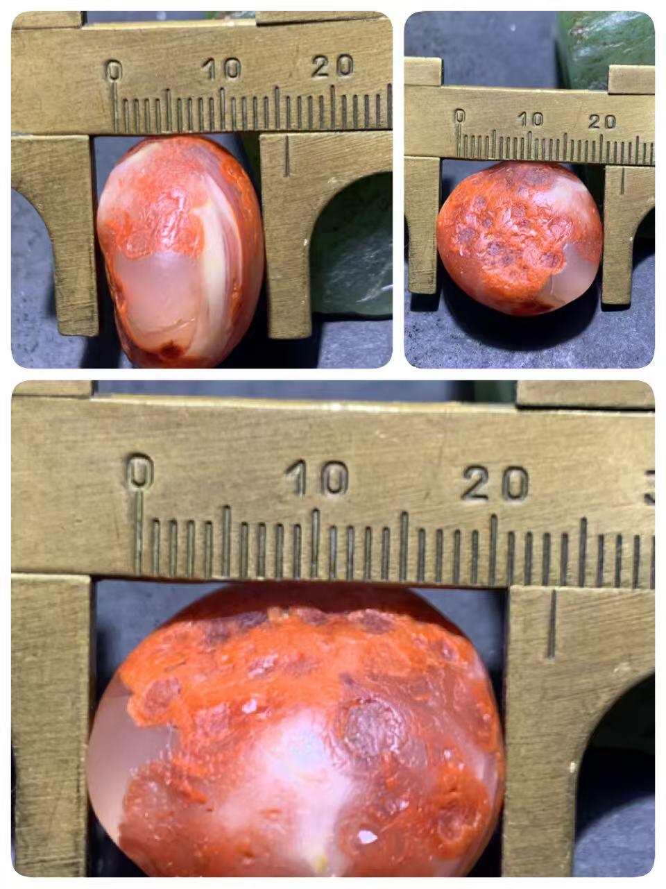 精美红白荔枝冻水冲籽川料南红玛瑙原石一颗