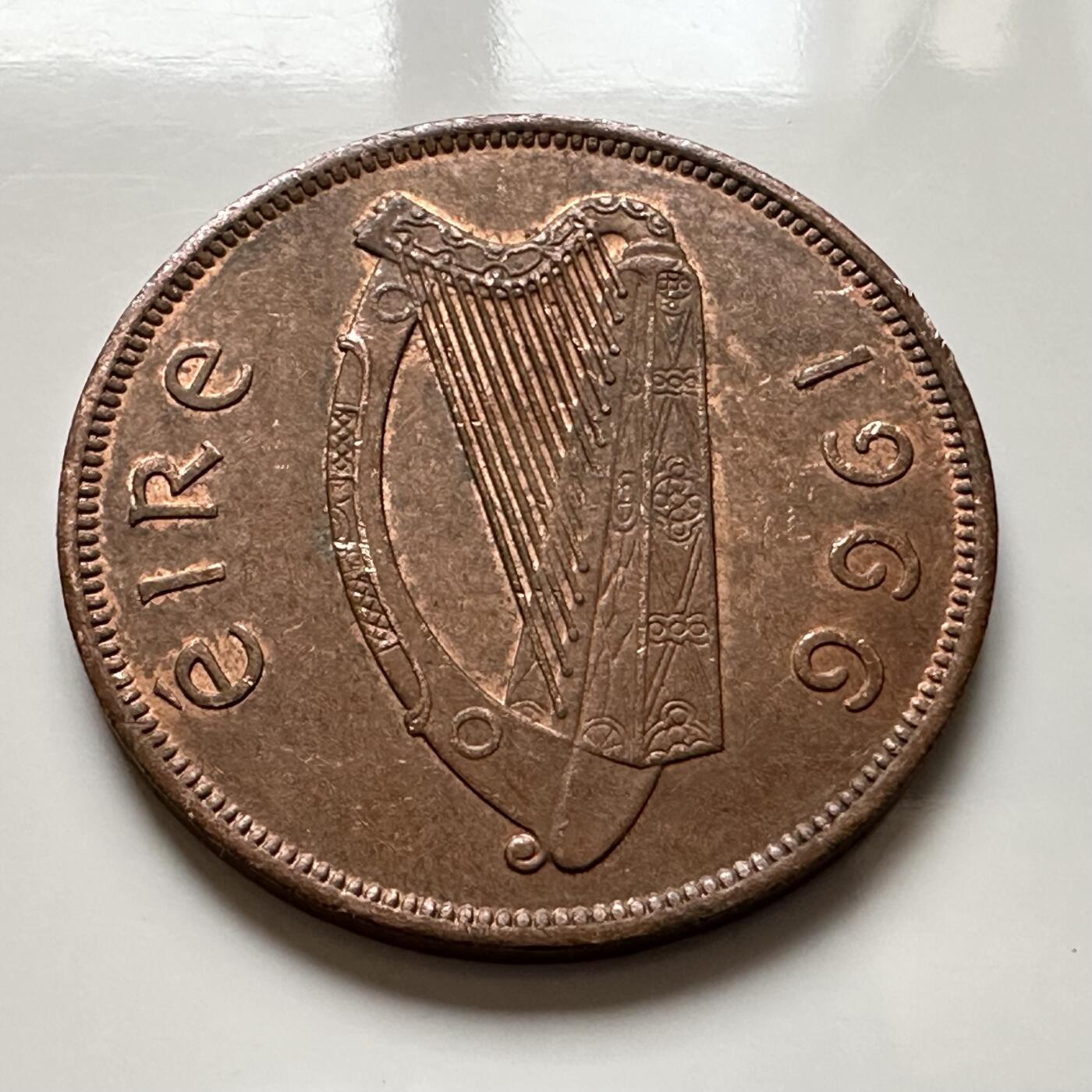 🌹外币初藏🌹🐯2026年第1场  每周二四六晚8️⃣点 接代拍 爱尔兰1966年一便士 c