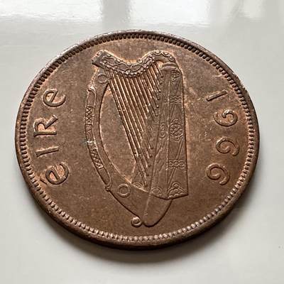 🌹外币初藏🌹🐯2026年第1场  每周二四六晚8️⃣点 接代拍 爱尔兰1966年一便士 c