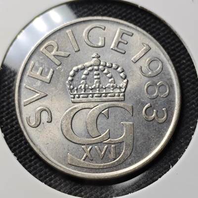 KK钱币收藏小铺 《套币 好品/批量散币专场》  2月预留时间 周末发货 -  1983瑞典5克朗 好品