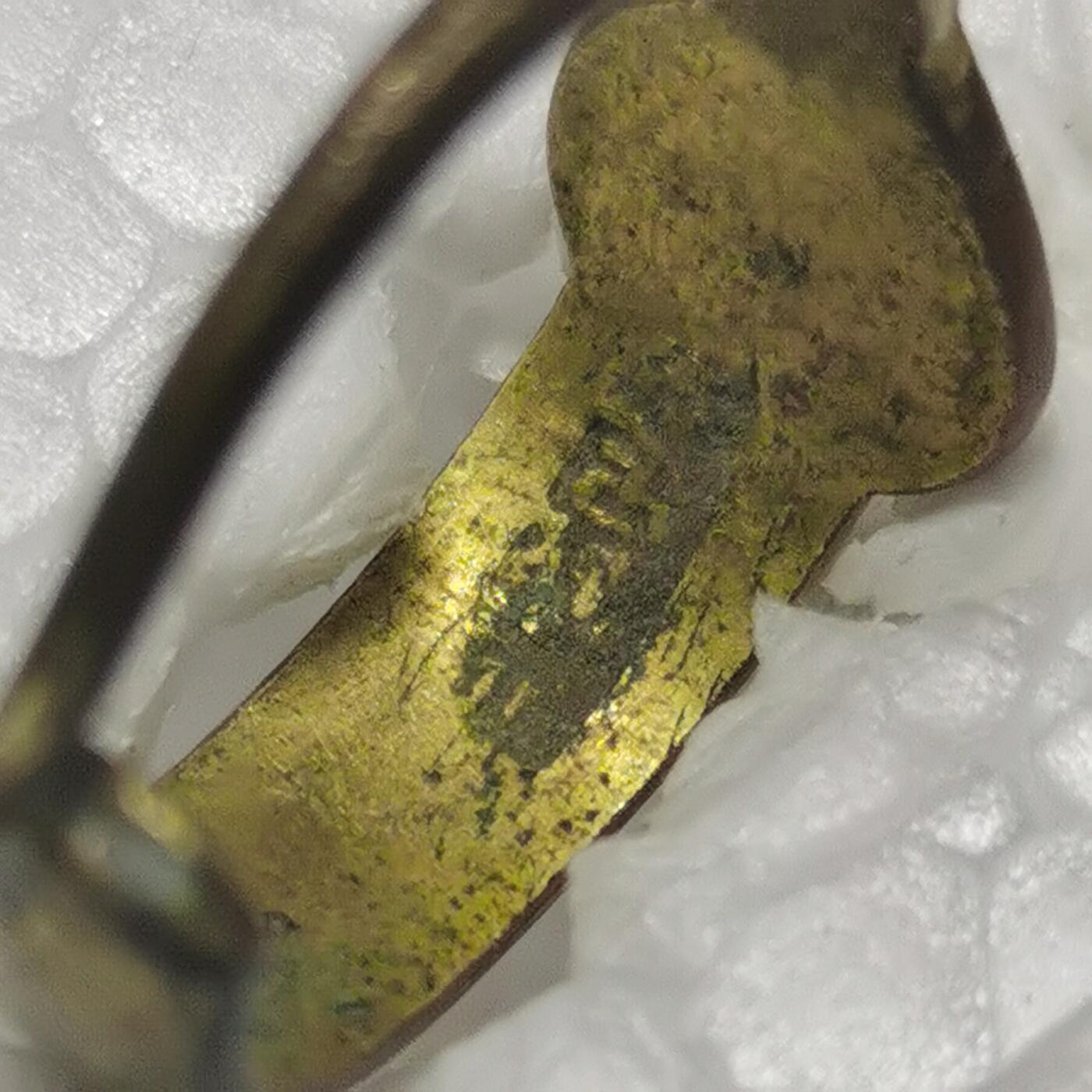 杂件专场92期 清末民国时期鎏金耳环一对，带款