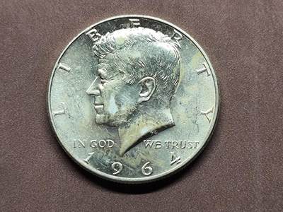 【日月同辉 第1场】元旦首场 无买家佣金 世界钱币 银币 - 【银币】1964年肯尼迪银币 高银