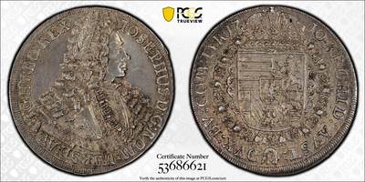 万国钱币拍卖第058期（万国新年大拍） - PCGS MS61 1710/00年神圣罗马帝国约瑟夫一世金羊毛盾徽大泰勒 罕见骑字年份 PCGS唯一冠军分 哈尔造币厂铸 原味淡彩收藏级