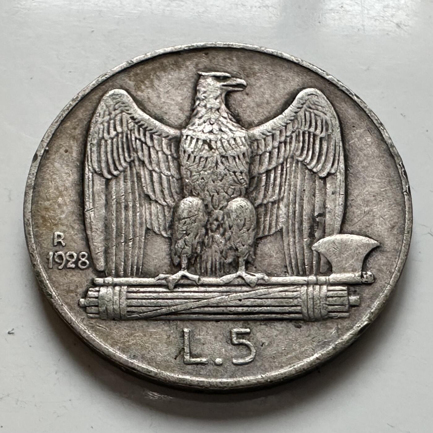 🌹外币初藏🌹🐯2026年第1场  每周二四六晚8️⃣点 接代拍 意大利1928年五里拉银币 5克835银