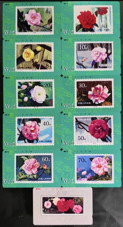 公藏第60期裸卡拍卖 - 甘肃田村卡【山茶花】11全品相钢印码见描述。