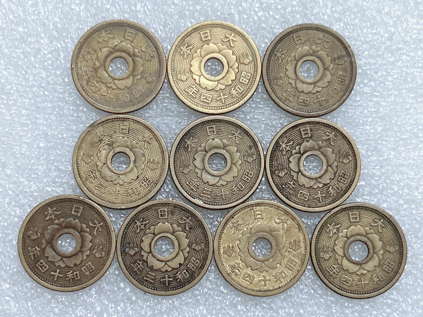 第一海外回流一元起拍收藏 散集专场  第285期 日本十钱黄铜币 10枚