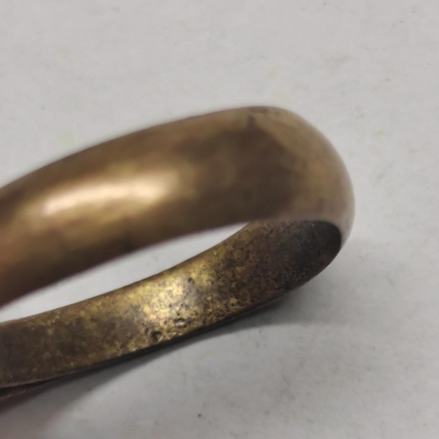 杂件专场92期 清末民国老戒指看不清楚是什么金带款