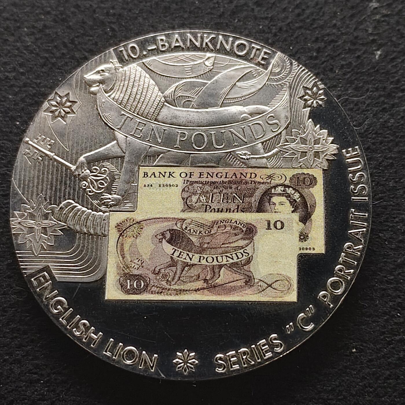 【全场包邮】纯粹捡漏拍490场（免费代拍第27场） 【纪念章】英国10镑纸钞彩色超大型纪念章