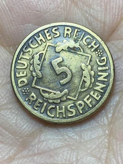 2026年第二场(总第一百七十一场）外国好品散币场(免佣金) - 德意志魏玛共和国1925年5芬尼(F标，斯图加特造)