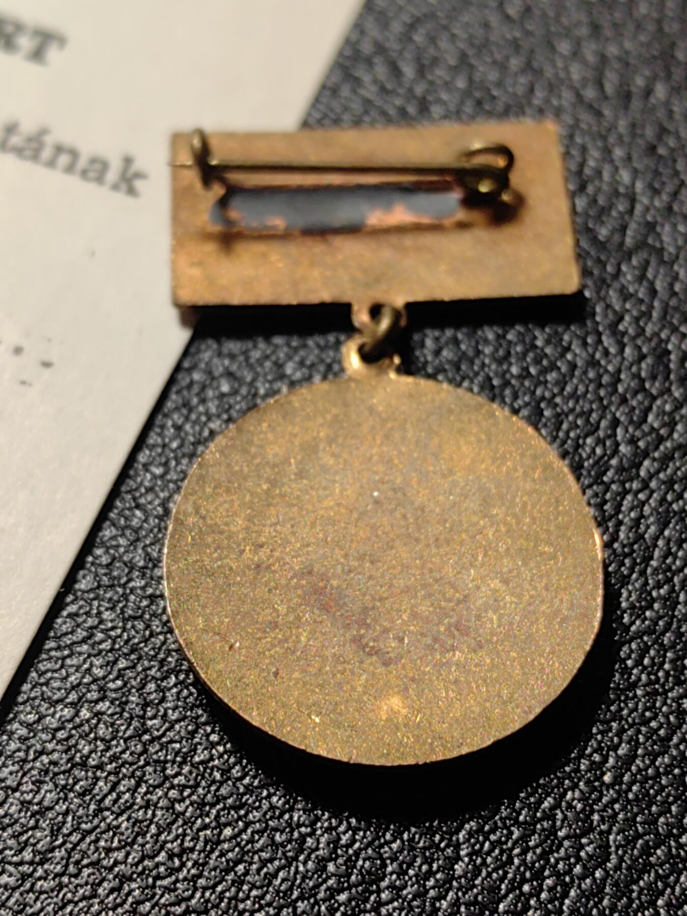 靖甫拍卖新拍第一场 匈牙利优秀工作者证章带证 铜真珐琅