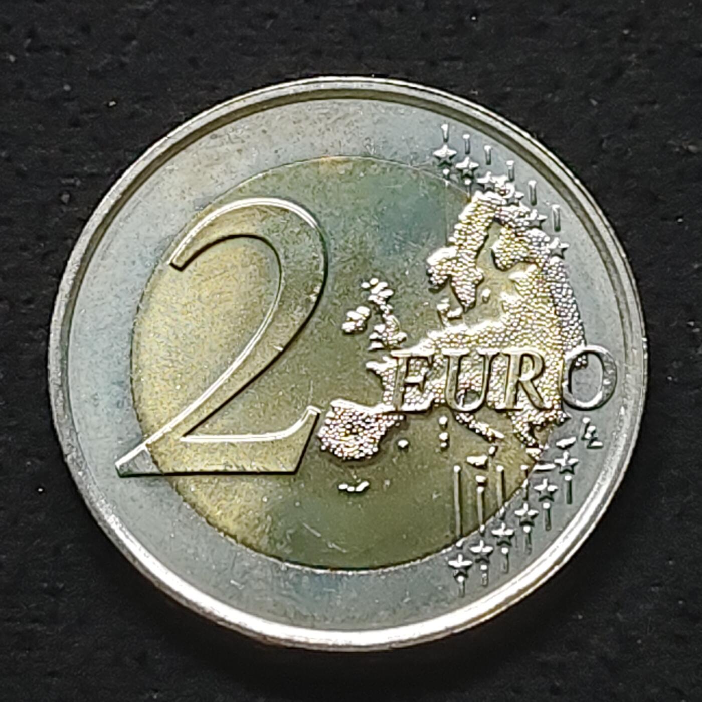 【全场包邮】纯粹捡漏拍490场（免费代拍第27场） 马耳他2014年2欧元警察部队200周年双色纪念币