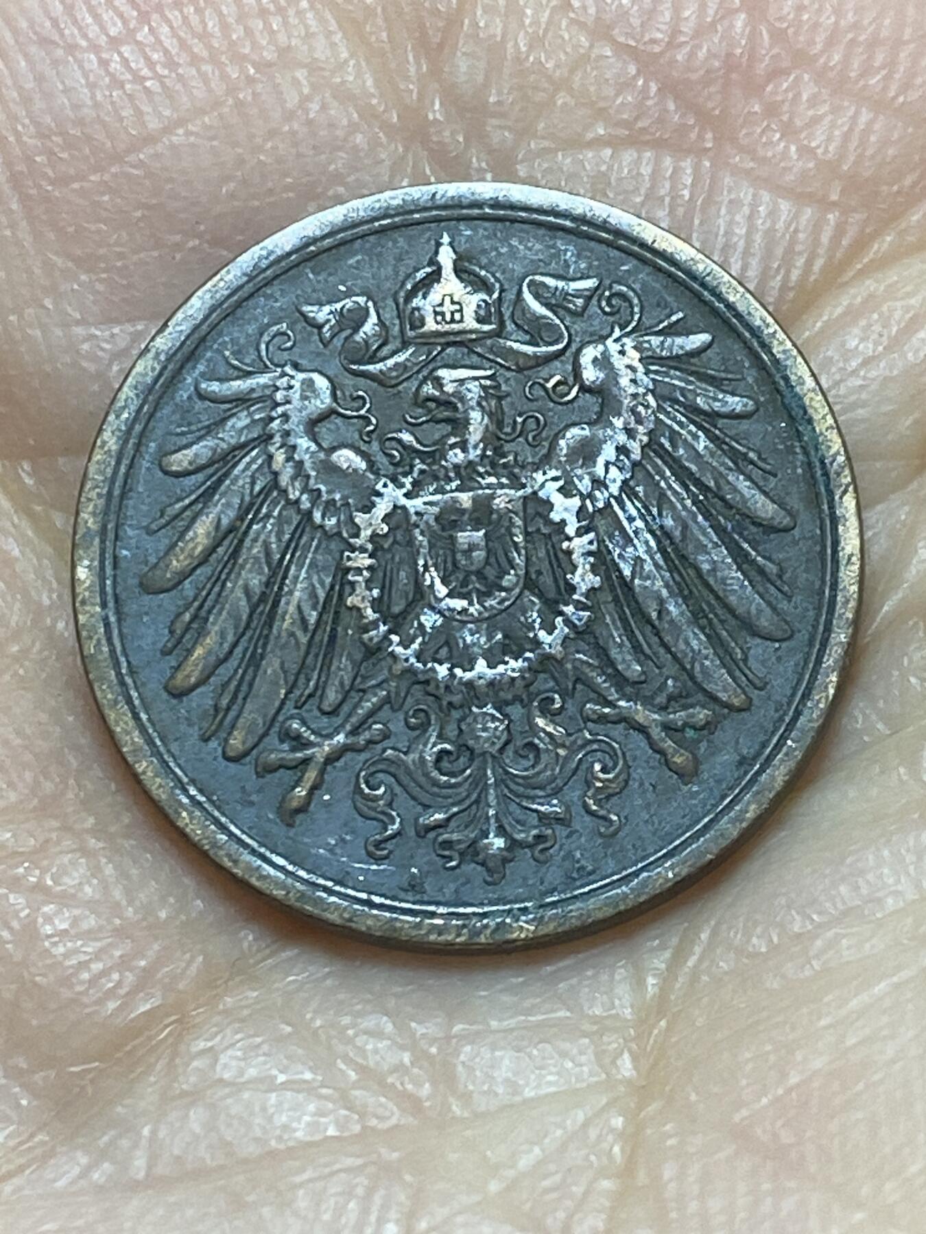 2026年第二场(总第一百七十一场）外国好品散币场(免佣金) 德意志帝国1907年2芬尼(威廉二世时期，A标柏林造)