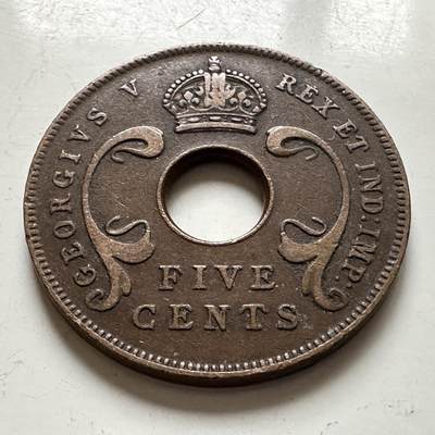 🌹外币初藏🌹🐯2026年第1场  每周二四六晚8️⃣点 接代拍 英属东非1922年五分