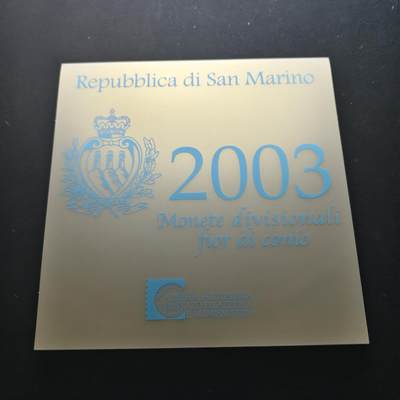 【全场包邮】纯粹捡漏拍491场（免费代拍第28场） - 圣马力诺2003年官方封装套币-含5欧元独立宽容自由（32毫米18克）纪念银币