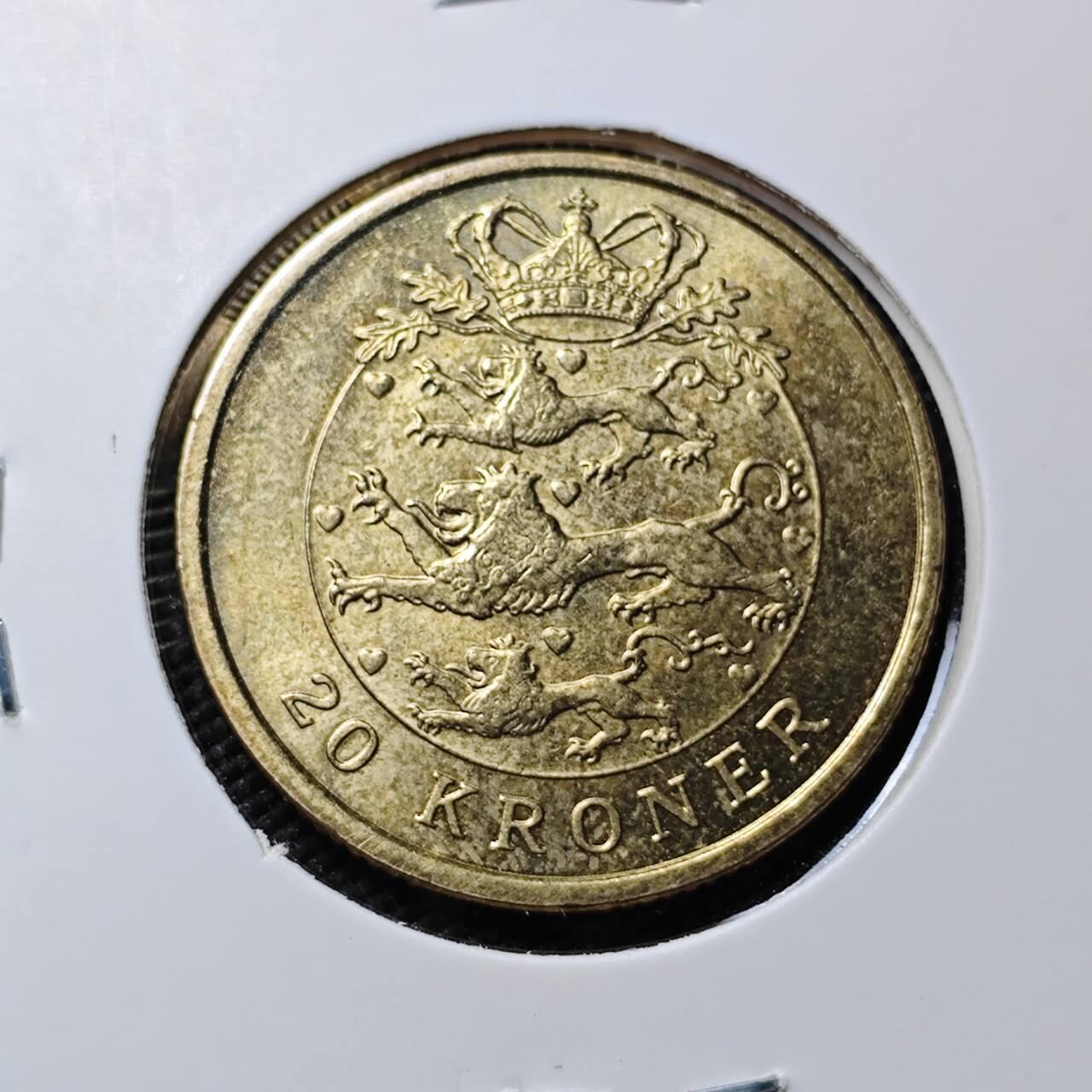 KK钱币收藏小铺 《套币 好品/批量散币专场》  2月预留时间 周末发货  2004丹麦20克朗 好品