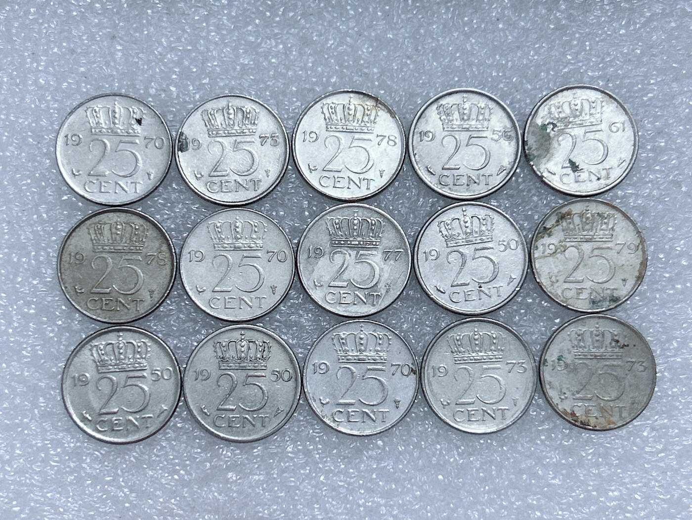 第一海外回流一元起拍收藏 散集专场  第285期 荷兰25分硬币 15枚