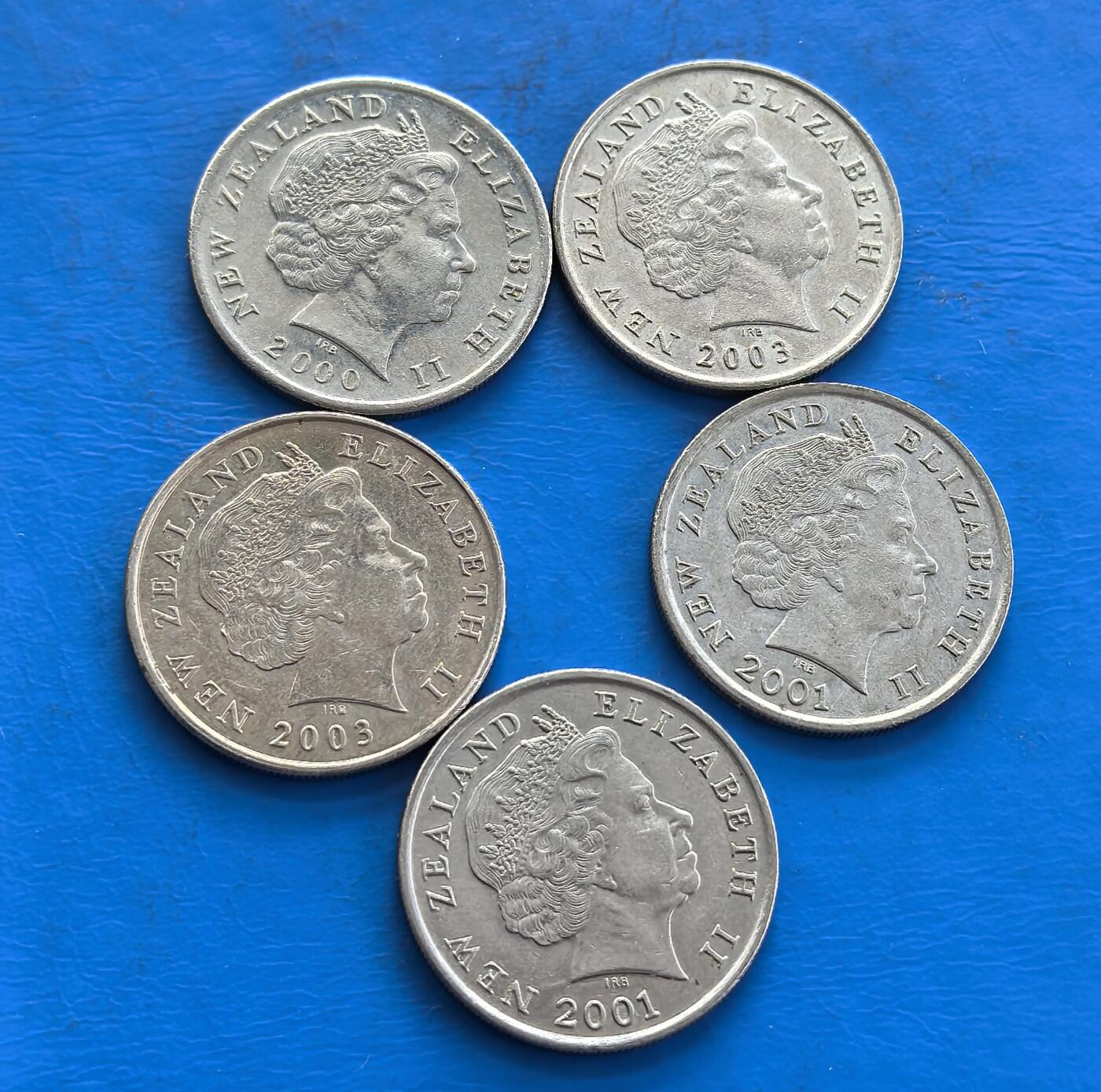 外国优质老铜币高银银币，周六九点倒数截拍，满百包邮，持续收拍 新西兰面具10分5个