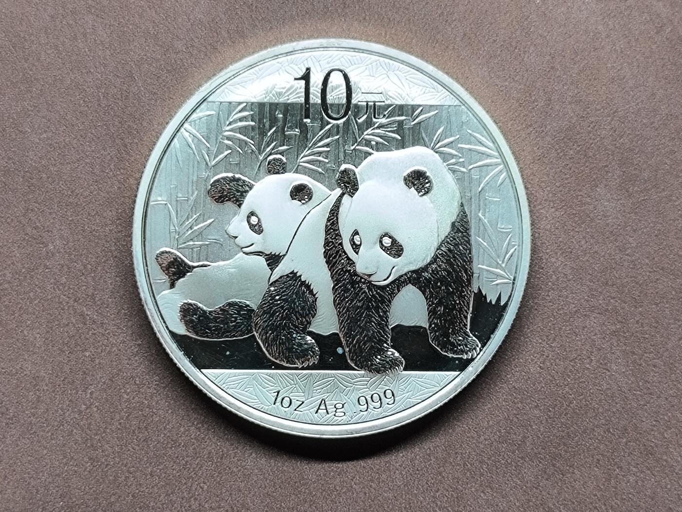 【日月同辉 第1场】元旦首场 无买家佣金 世界钱币 银币 【银币】2010年熊猫银币