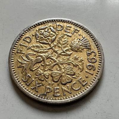 🌹外币初藏🌹🐯2026年第1场  每周二四六晚8️⃣点 接代拍 - 英国1963年镀金六便士