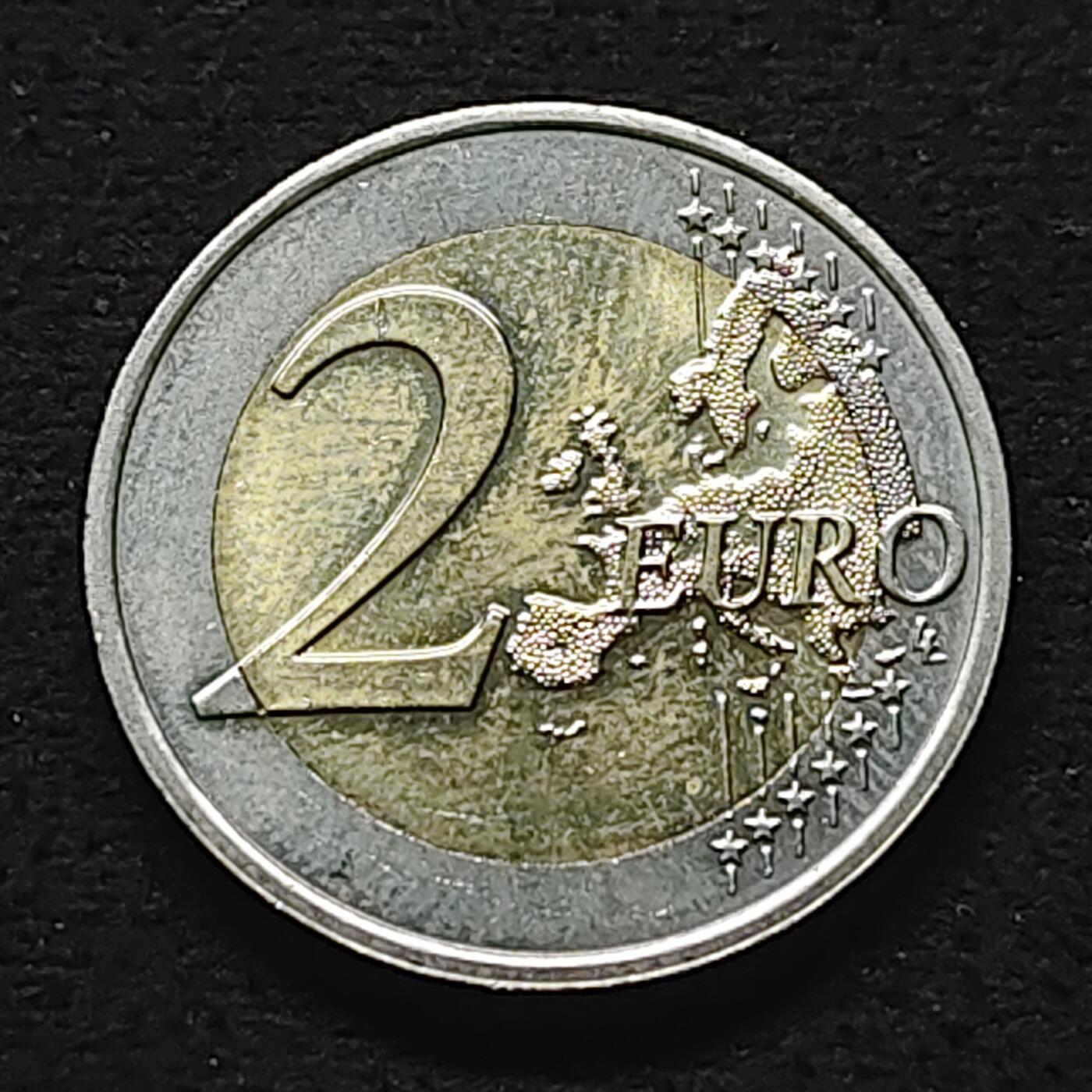 【全场包邮】纯粹捡漏拍490场（免费代拍第27场） 荷兰2014年2欧元威廉·亚历山大国王登基双色纪念币