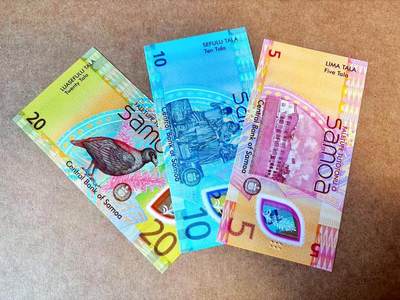 【Blue Auction】世界纸币精拍第770期——18级TOP拍卖/信誉/品质/专业/高效💫 - 【一组3张首发冠无47千位小号同号】萨摩亚 新版5-10-20塔拉 全新UNC