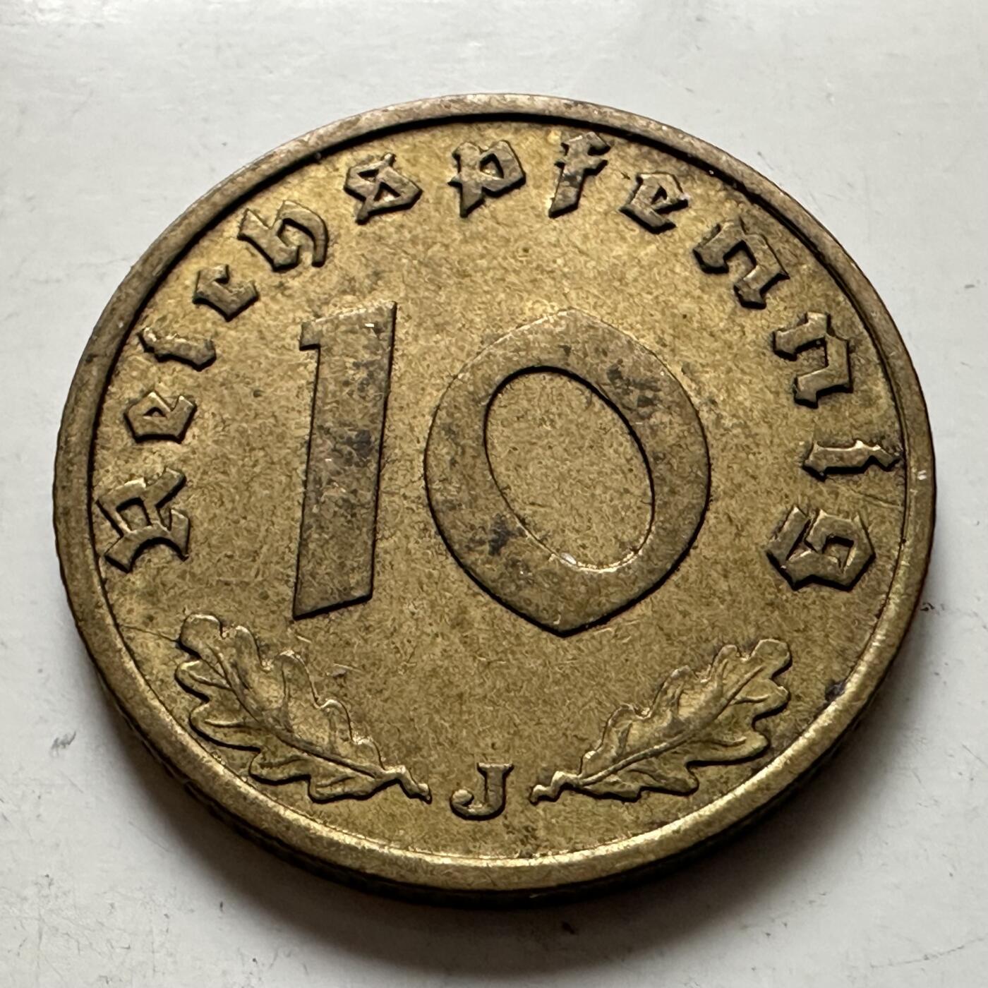 🌹外币初藏🌹🐯2026年第1场  每周二四六晚8️⃣点 接代拍 德国1938年10芬尼