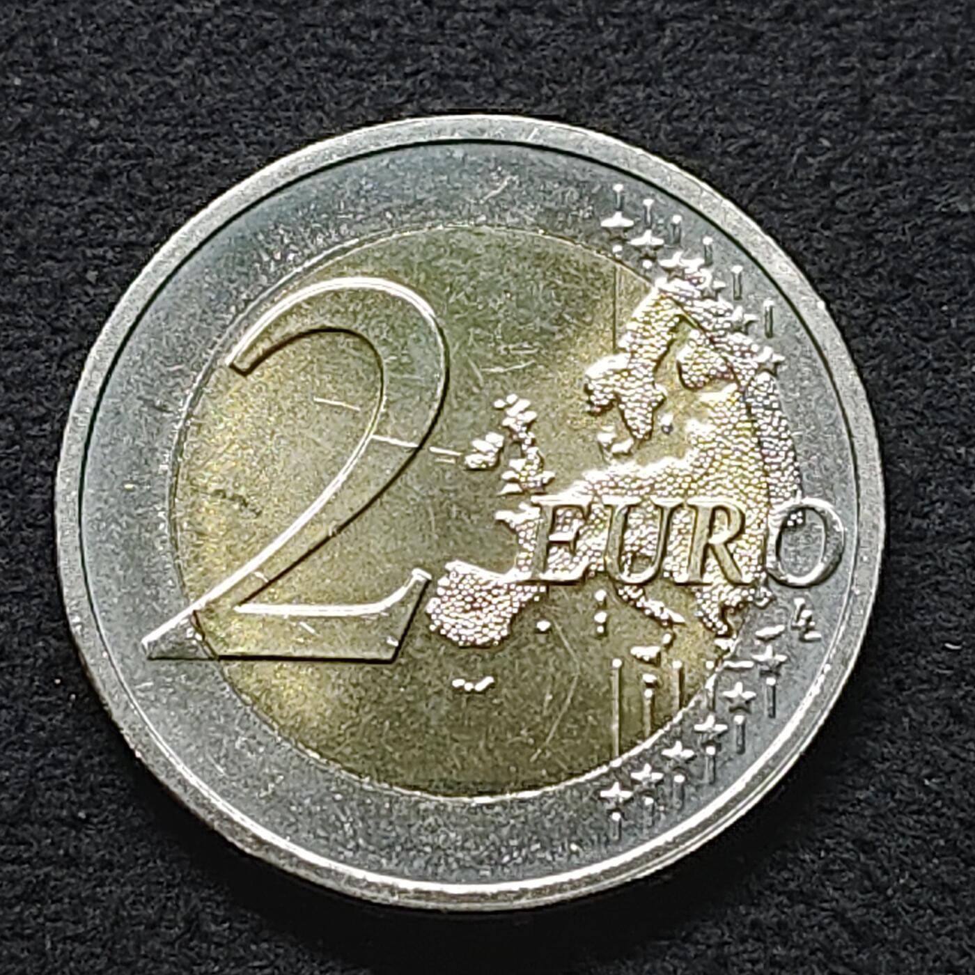 【全场包邮】纯粹捡漏拍490场（免费代拍第27场） 卢森堡2014年2欧元让大公登基50周年双色纪念币