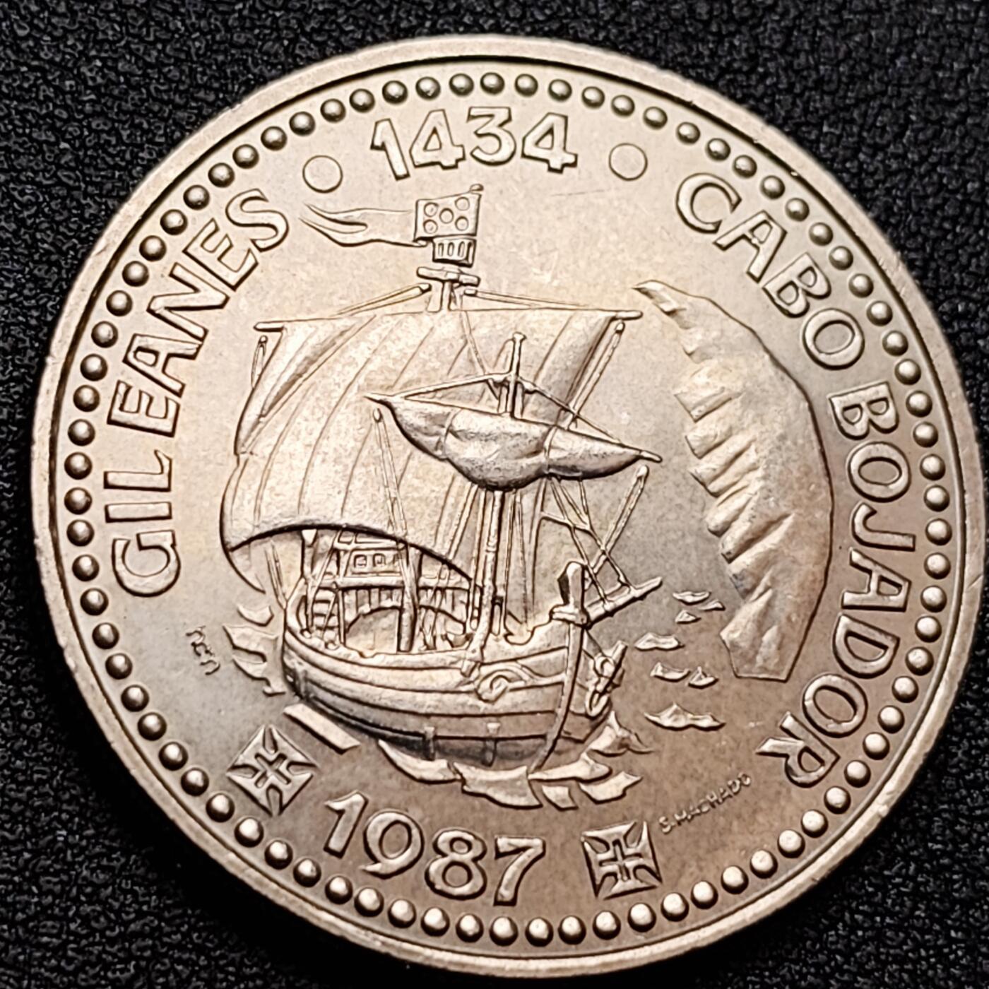 泉币菌-第158场-元旦欢乐场，开年第一场，新年快乐！（特修改截拍时间为23:30分） 原光极美品 探险家吉尔 葡萄牙100埃斯库多铜镍纪念币 大币34.0毫米 15.0克