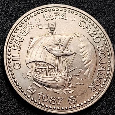 泉币菌-第158场-元旦欢乐场，开年第一场，新年快乐！（特修改截拍时间为23:30分） - 原光极美品 探险家吉尔 葡萄牙100埃斯库多铜镍纪念币 大币34.0毫米 15.0克