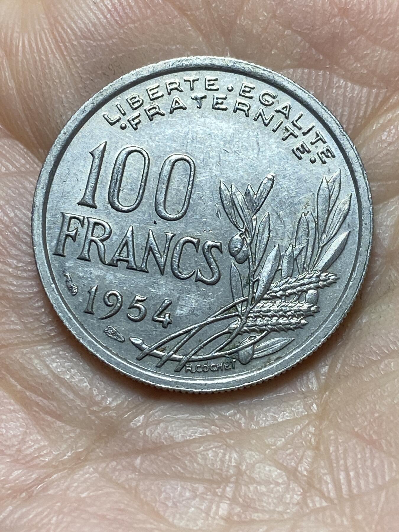2026年第二场(总第一百七十一场）外国好品散币场(免佣金) 法兰西第四共和国1954年100法郎