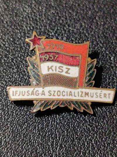 靖甫拍卖新拍第一场 - 匈牙利共青团员证章 无分级大版 铜珐琅