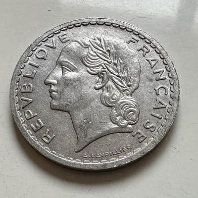 🌹外币初藏🌹🐯2026年第1场  每周二四六晚8️⃣点 接代拍 - 法国1949年五法郎