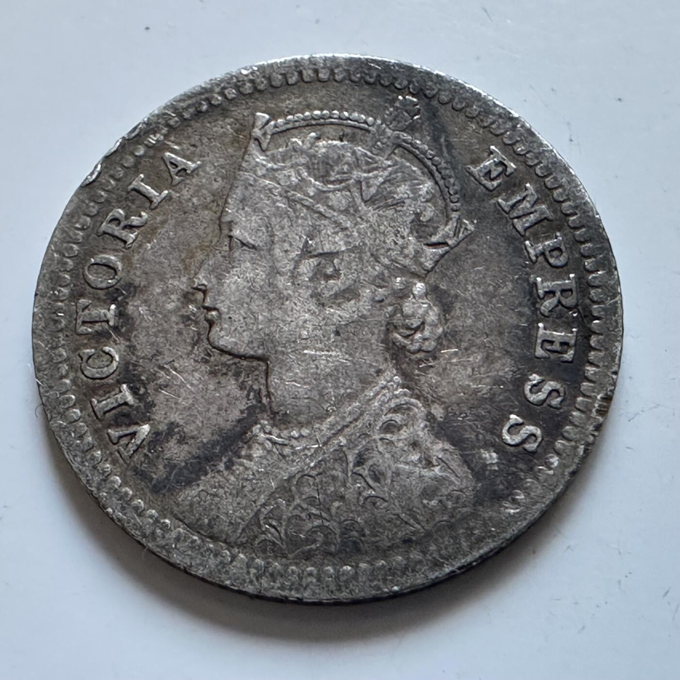 🌹外币初藏🌹🐯2026年第1场  每周二四六晚8️⃣点 接代拍 英属印度1898年1/4卢比银币