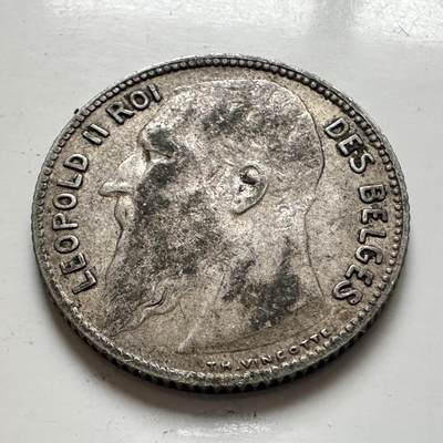 🌹外币初藏🌹🐯2026年第1场  每周二四六晚8️⃣点 接代拍 - 比利时1909年一法郎银币 5克835银