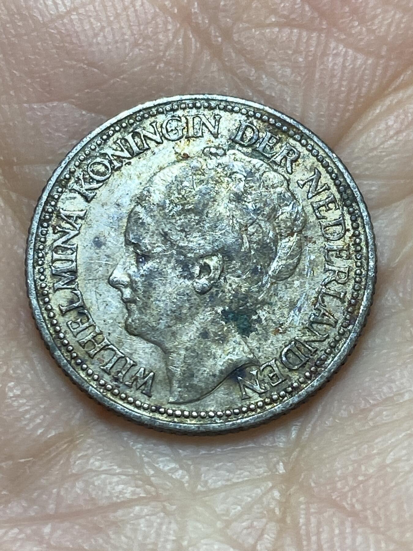 2026年第二场(总第一百七十一场）外国好品散币场(免佣金) 荷兰🇳🇱1941年25分银币(威廉明娜女王中年，Grapes–葡萄标，640银)