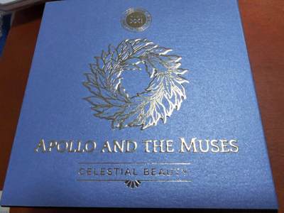 长老汇蛇年精选第九十场拍卖 - 2022喀麦隆国色天香系列之阿波罗与缪斯5000法郎仿古高浮雕银币，5盎司999银，盒证全，500枚