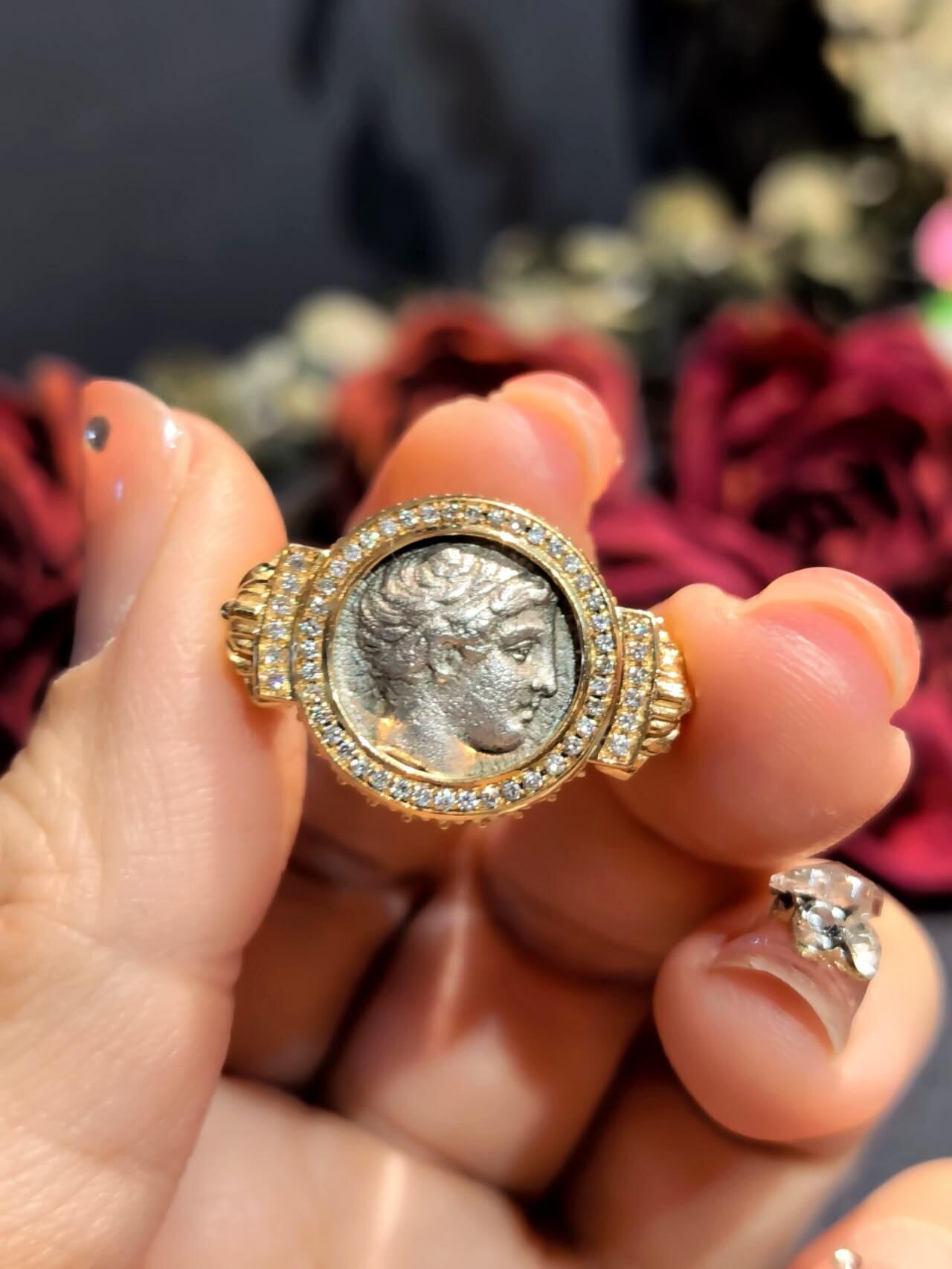 古希腊阿波罗古币戒指