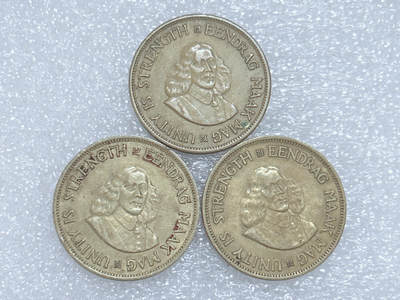 第一海外回流一元起拍收藏 散集专场  第285期 - 南非1962/63年吕贝克总统1分黄铜币 3枚