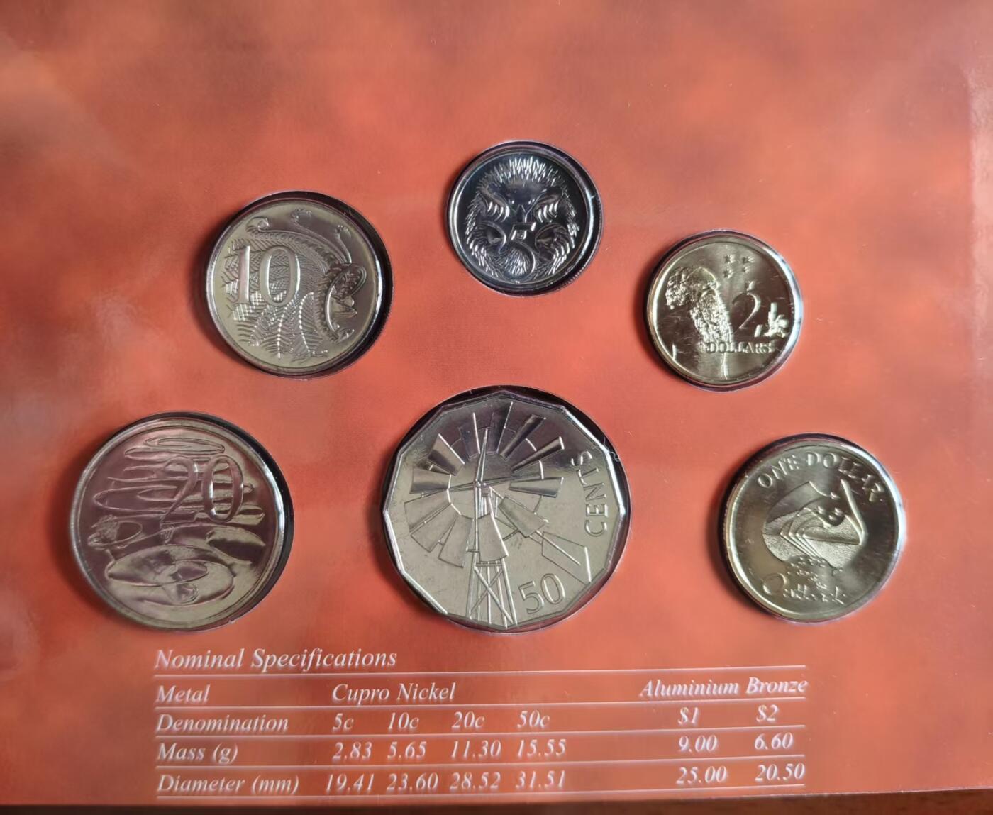 ❤️【币观天下】❤️ 第337期钱币拍卖- 2026.1.2周五晚上6点半场-长期征集拍品 澳大利亚2002年户外年MS 风车50分和户外年一元纪念币