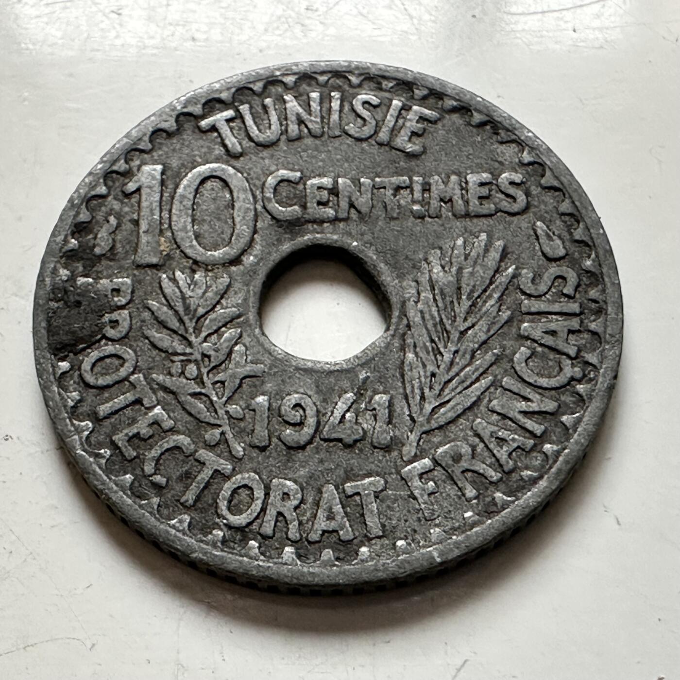 🌹外币初藏🌹🐯2026年第1场  每周二四六晚8️⃣点 接代拍 法属突尼斯1941年十分